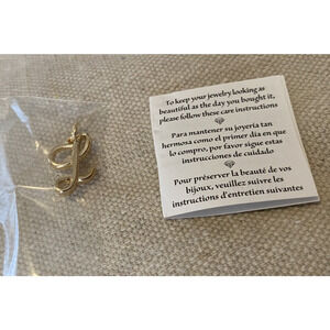 New Avon Script Initial Golden Charm Scrolled "L" in Original Packaging